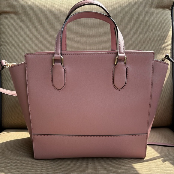 Kate Spade Hadlee Laurel Way Dusty Peony Large Leather Handbag - Picture 6 of 10